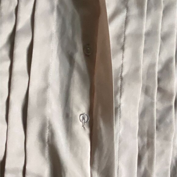 VTG Lauren Lee Light Weight Pleated Front Blouse W/ Shoulder Pads-Beige-Size 16- - Picture 4 of 8